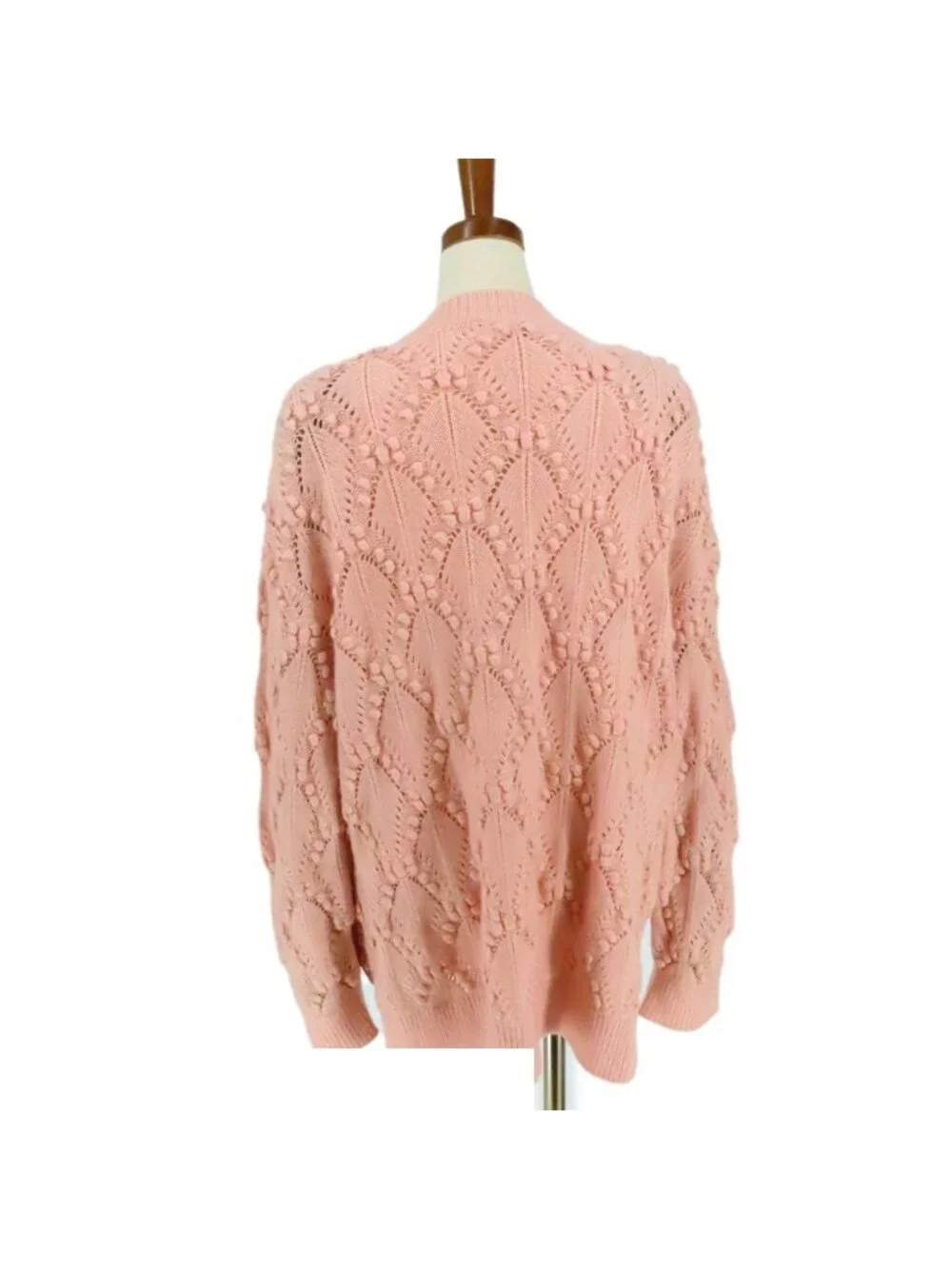 Chanel Knit Cardigan Pink Coco Heart Button Top